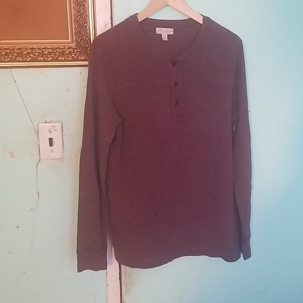 Boys J. Crew waffle henley shirt
